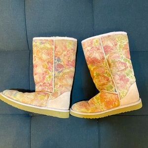 Floral ugg boots
